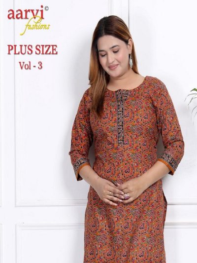 AARVI FASHIONS PLUS SIZE VOL 3 READYMADE KURTIS