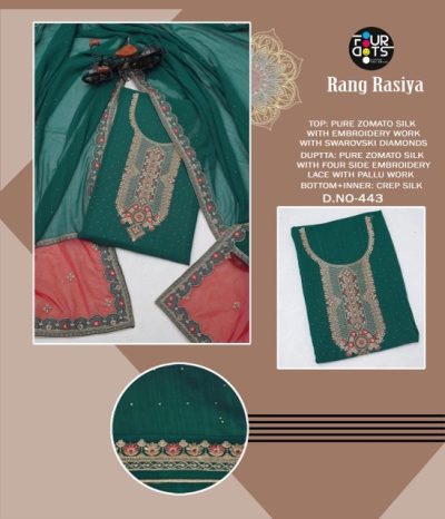 FOUR DOTS RANG RASIYA ZOMATO SILK SALWAR SUITS