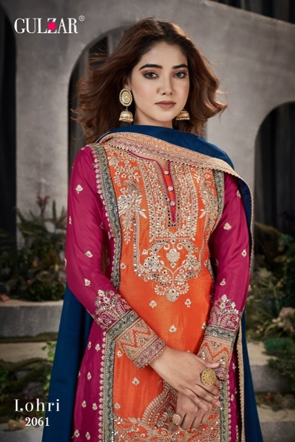 GULZAR LOHRI 2061 TO 2063 CHINNON SALWAR SUITS