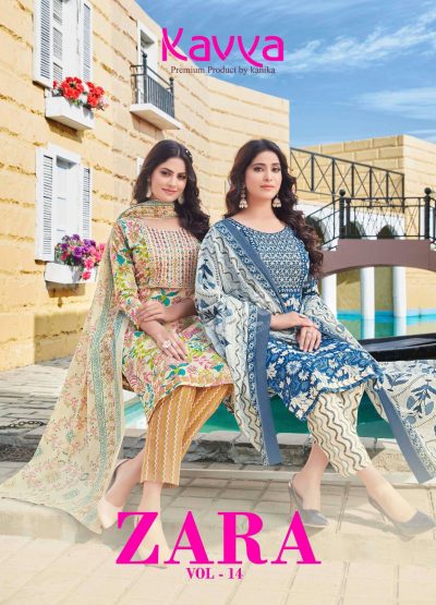 KAVYA ZARA VOL 14 COTTON READYMADE KURTIS