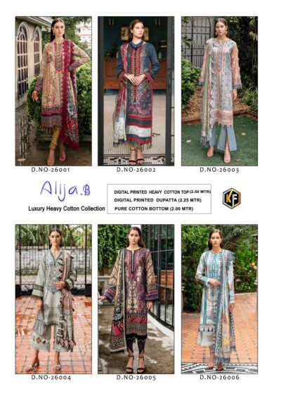 KEVAL FAB ALIJA B VOL 26 READYMADE LAWN SUITS