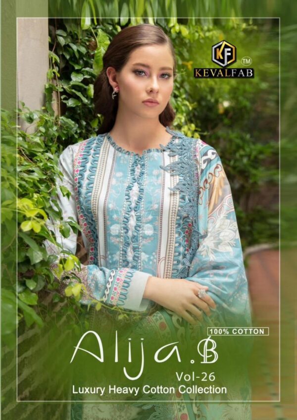 KEVAL FAB ALIJA B VOL 26 READYMADE LAWN SUITS