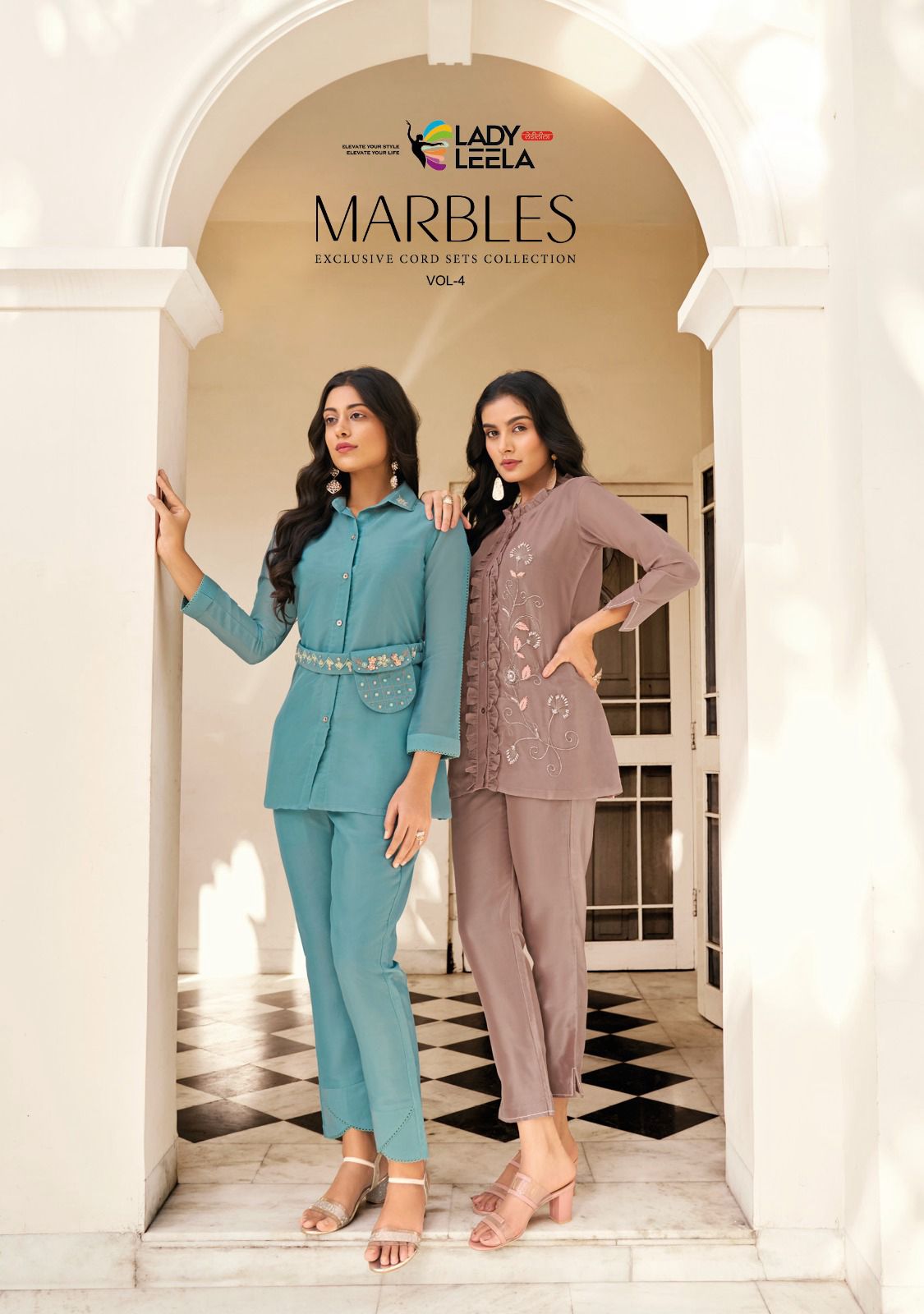 LADY LEELA MARBLES VOL 4 CO ORD SET CATALOGUE WHOLESALER IN SURAT