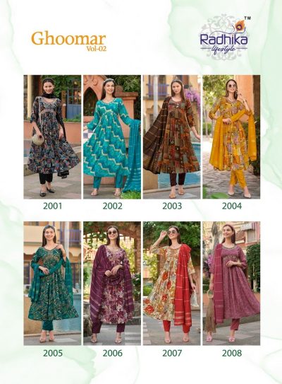 RADHIKA LIFESTYLE GHOOMAR VOL 2 ALIA CUT READYMADE KURTIS