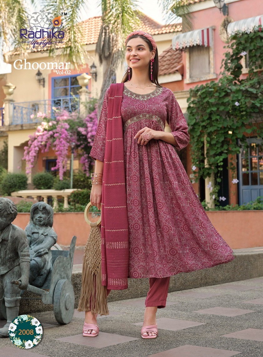 RADHIKA LIFESTYLE GHOOMAR VOL 2 ALIA CUT READYMADE KURTIS