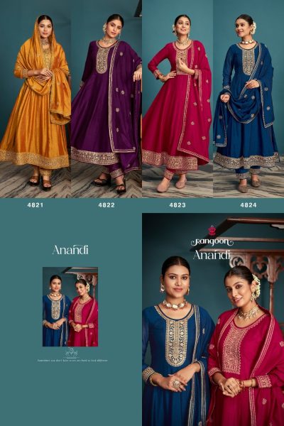 RANGOON ANANDI TOP BOTTOM DUPATTA READYMADE COLLECTION