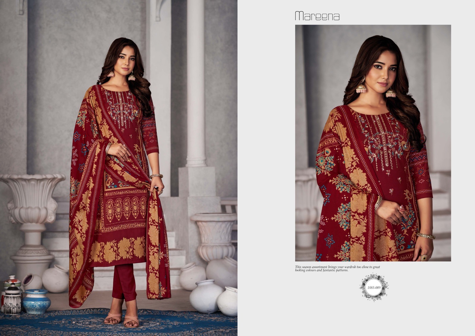 ROMANI MAREENA VOL 17 COTTON EMBROIDERED SALWAR SUITS