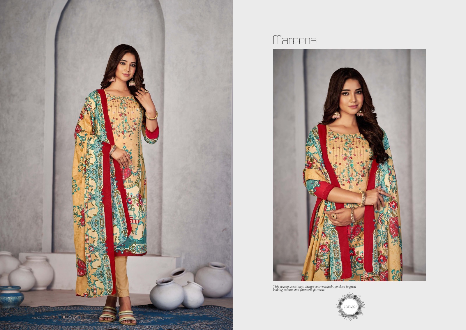 ROMANI MAREENA VOL 17 COTTON EMBROIDERED SALWAR SUITS