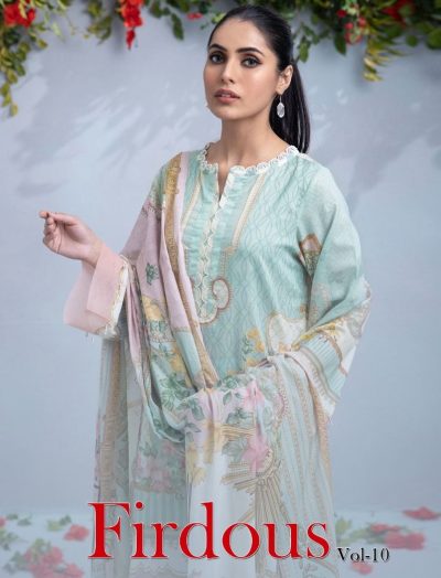 SHRADDHA FIRDOUS VOL 10 LAWN SALWAR SUITS