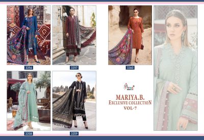 SHREE FABS MARIYA B VOL 7 COTTON PAKISTANI SUITS