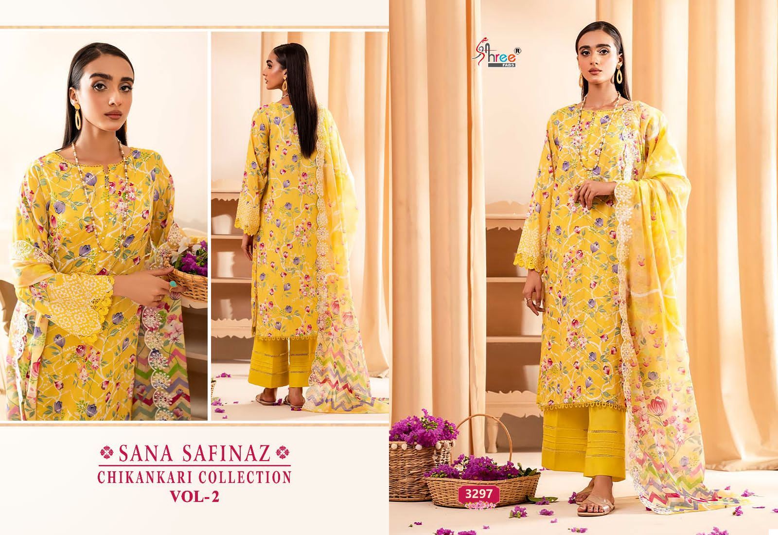 SHREE FABS SANA SAFINAZ CHIKANKARI VOL 2 SALWAR SUITS