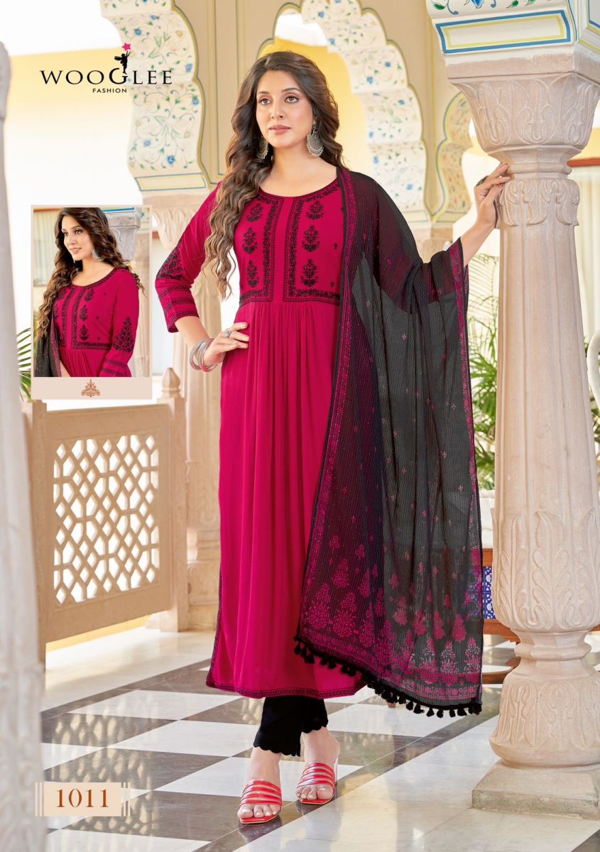 WOOGLEE RUTBA READYMADE EMBROIDERY KURTIS WHOLESALER