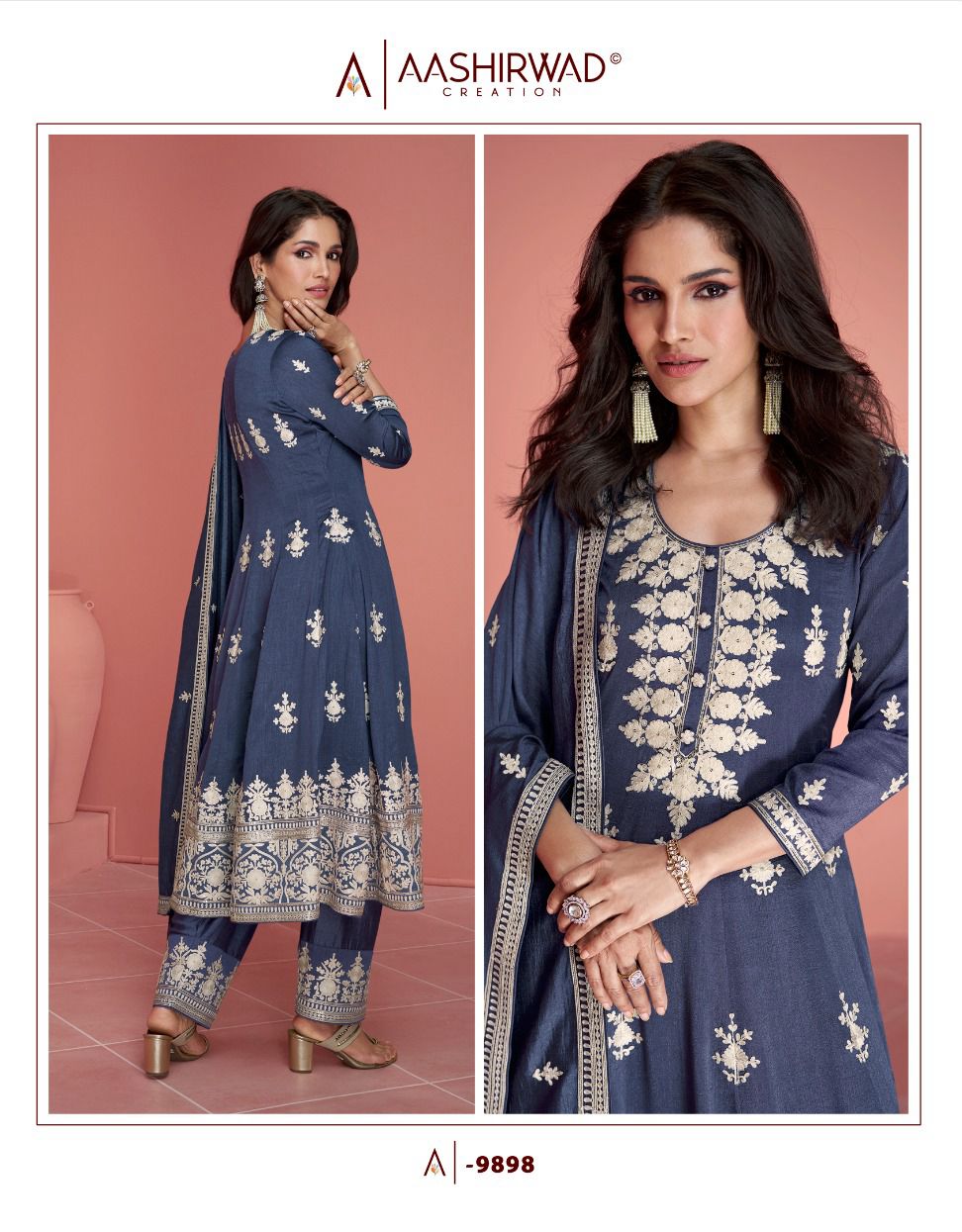 AASHIRWAD CREATION RUBINA DESIGNER SUIT WHOLESALER IN SURAT