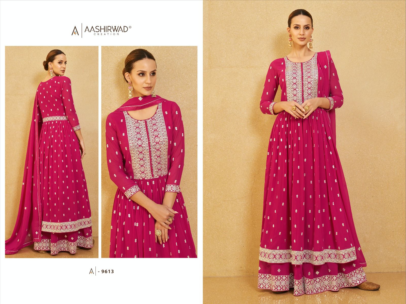 AASHIRWAD NURA DESIGNER GEORGETTE SALWAR KAMEEZ