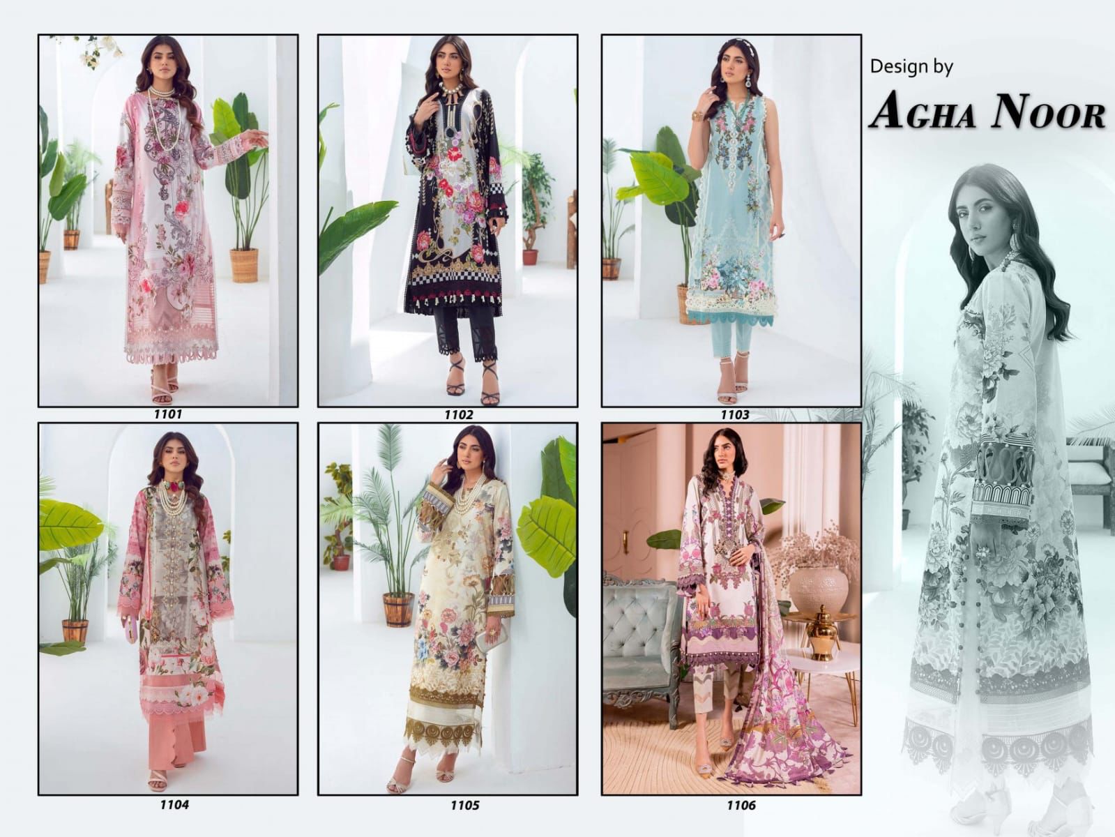 AGHA NOOR VOL 11 LAWN KARACHI SUITS SUPPLIER