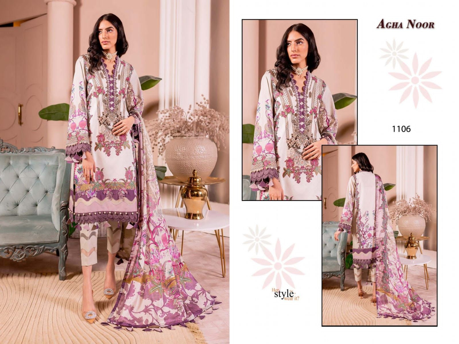 AGHA NOOR VOL 11 LAWN KARACHI SUITS SUPPLIER