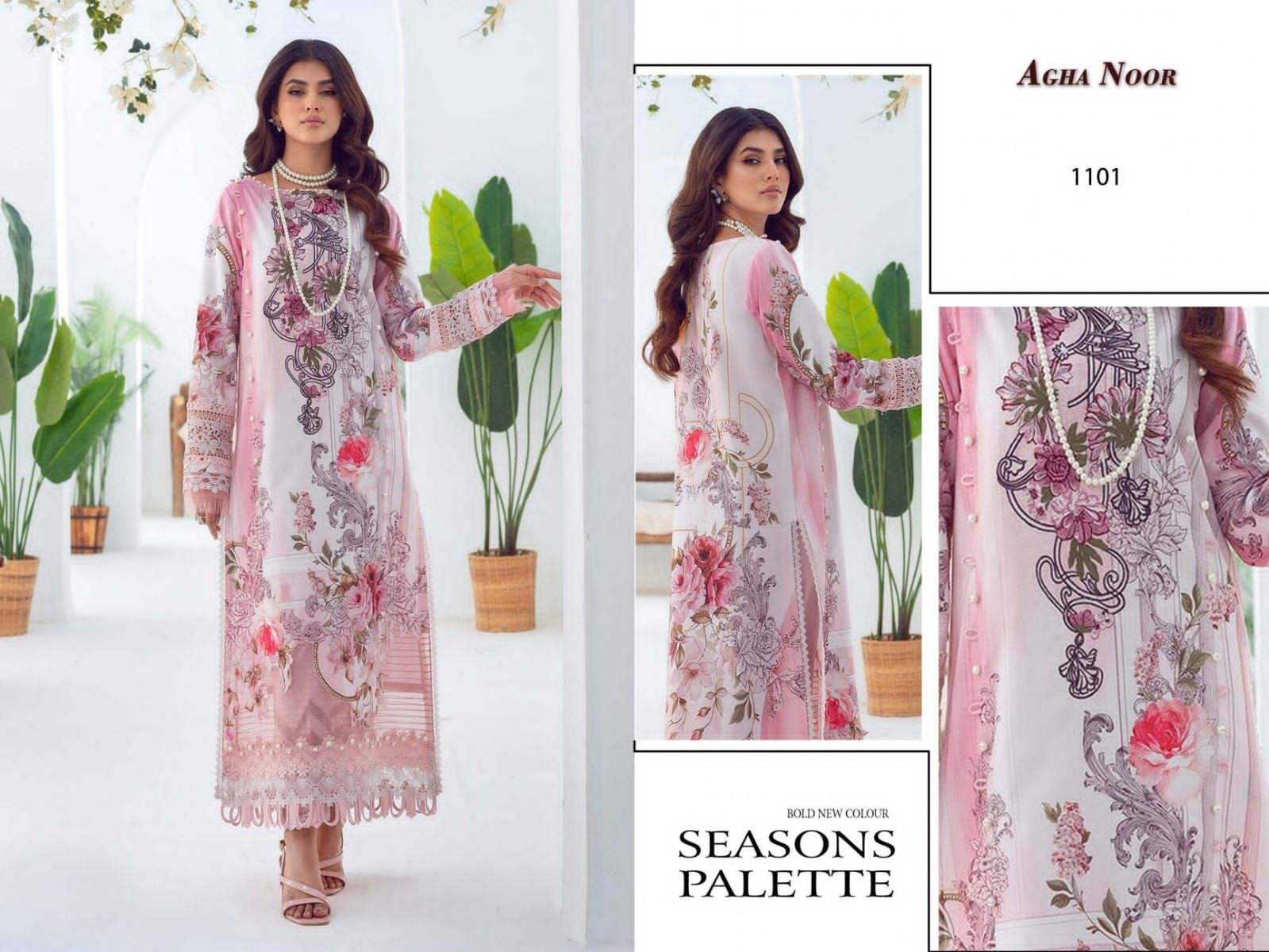 AGHA NOOR VOL 11 LAWN KARACHI SUITS SUPPLIER