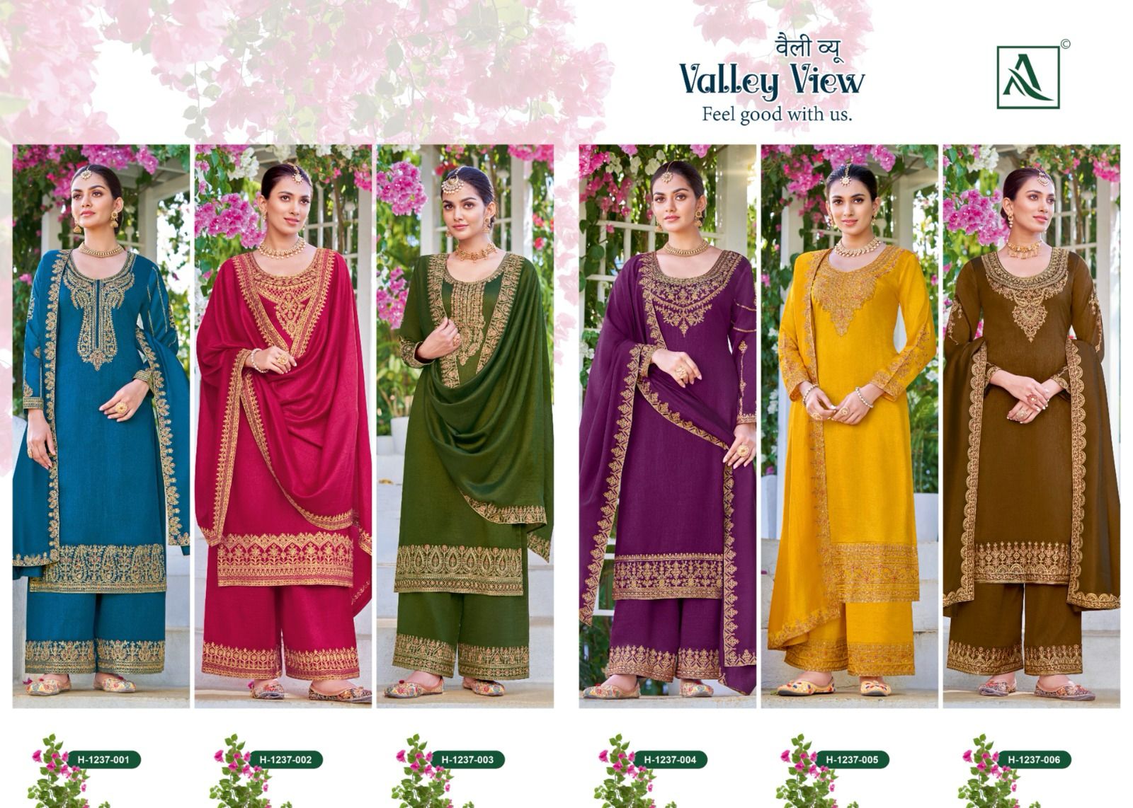 ALOK SUIT VALLEY VIEW EMBROIDERY SALWAR KAMEEZ WHOLESALER IN SURAT