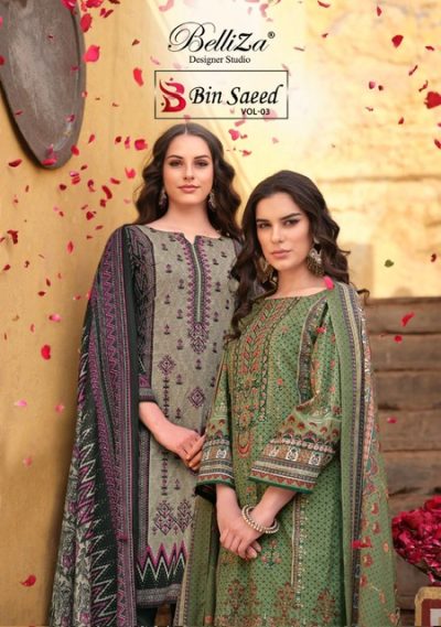 BELLIZA BIN SAEED VOL 3 PURE COTTON SUITS