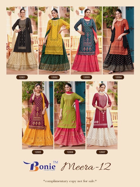 BONIE MEERA 12 READYMADE KURTIS CATALOGUE SUPPLIER IN SURAT