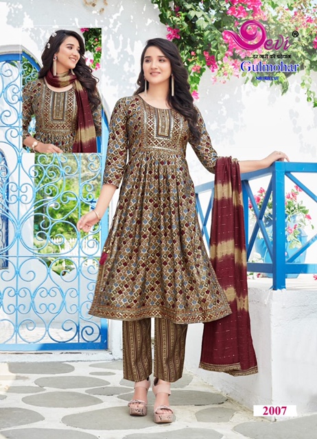 DEVI GULMOHAR VOL 2 NAIRA CUT KURTI CATALOGUE WHOLESALER IN SURAT