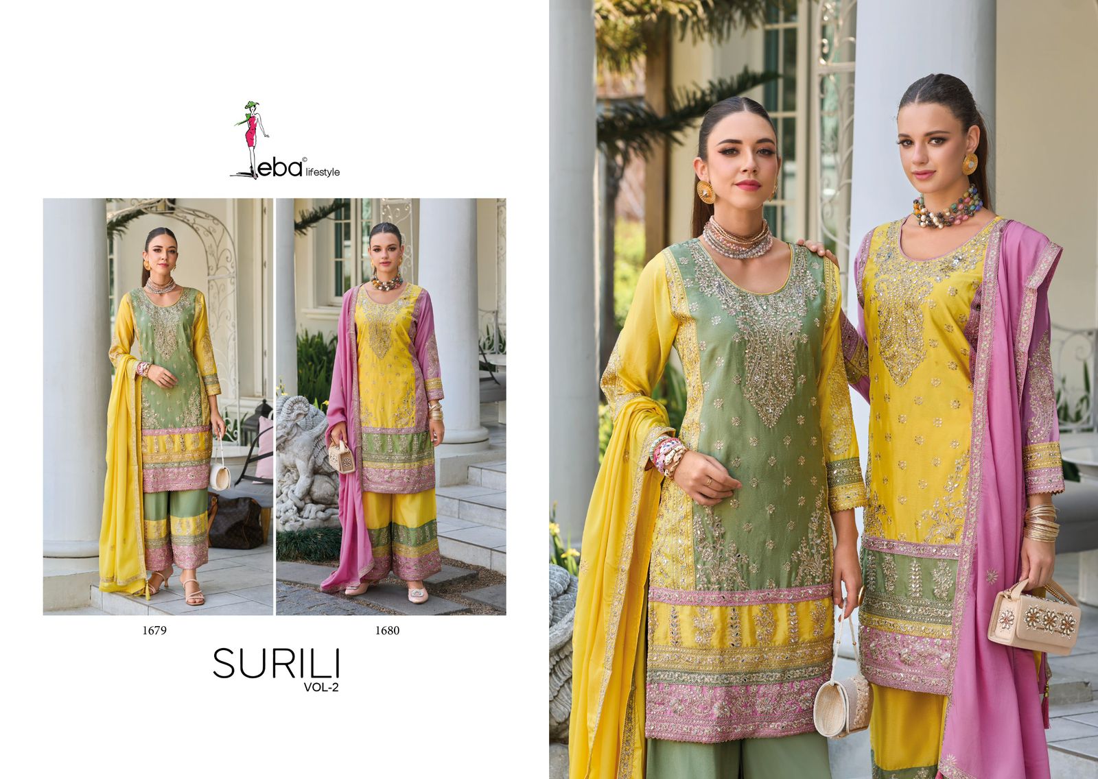 EBA LIFESTYLE SURILI VOL 2 READYMADE DESIGNER KURTI SUPPLIER IN SURAT