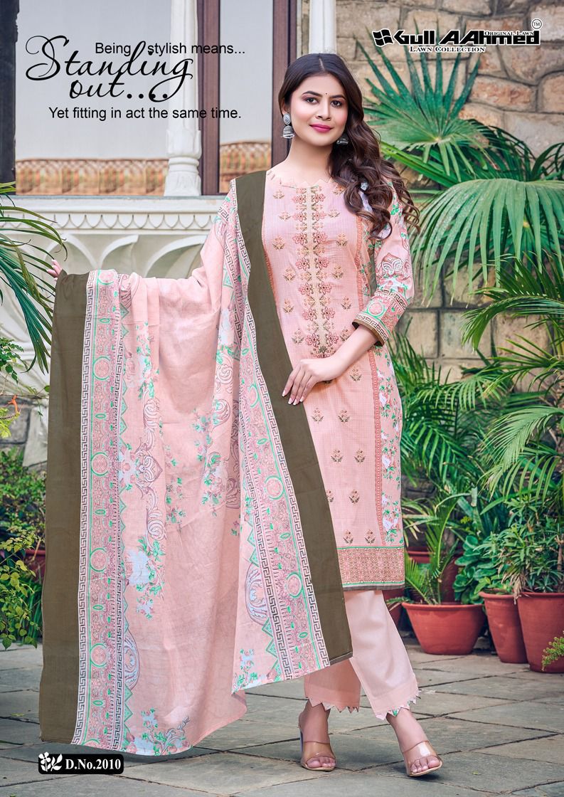 GULL AAHMED BIN SAEED VOL 2 COTTON SALWAR KAMEEZ WHOLESALER IN SURAT