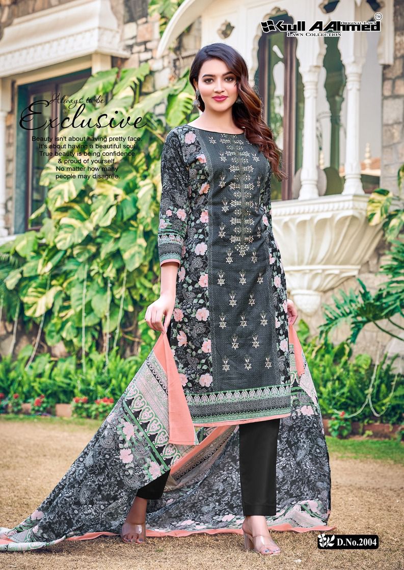 GULL AAHMED BIN SAEED VOL 2 COTTON SALWAR KAMEEZ WHOLESALER IN SURAT