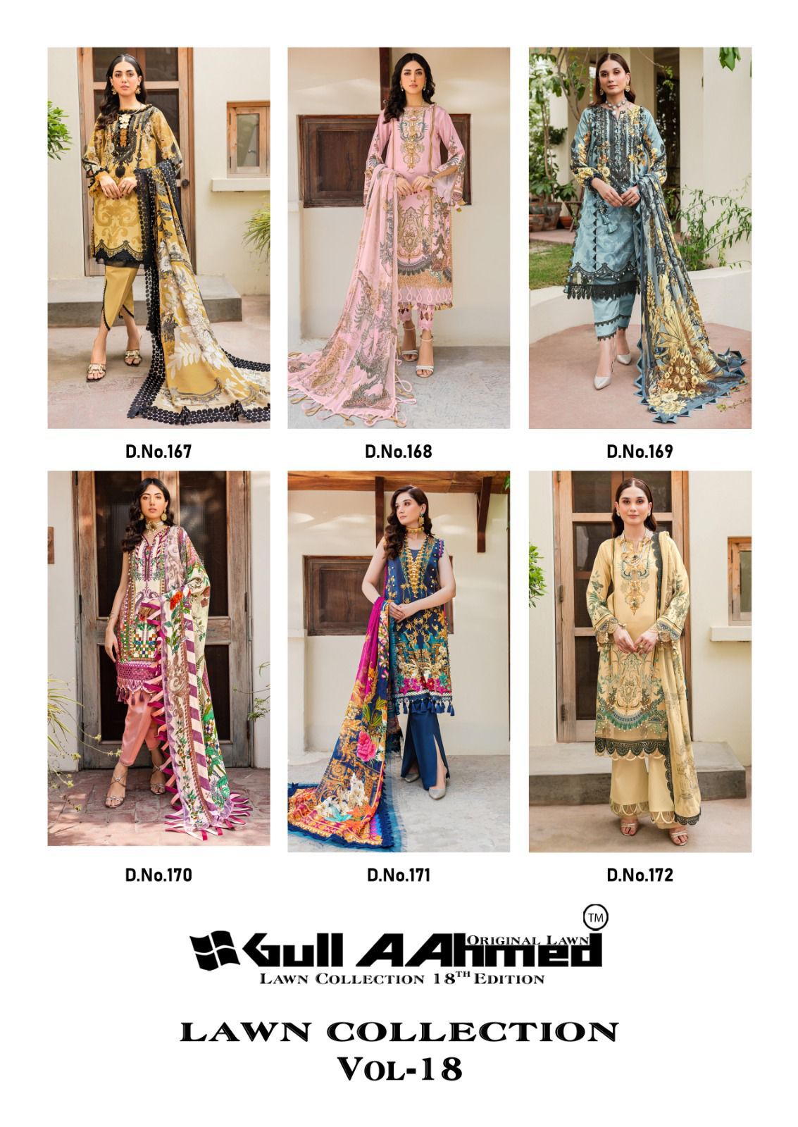 GULL AAHMED LAWN COLLECTION VOL 18 SALWAR KAMEEZ SUPPLIER IN SURAT