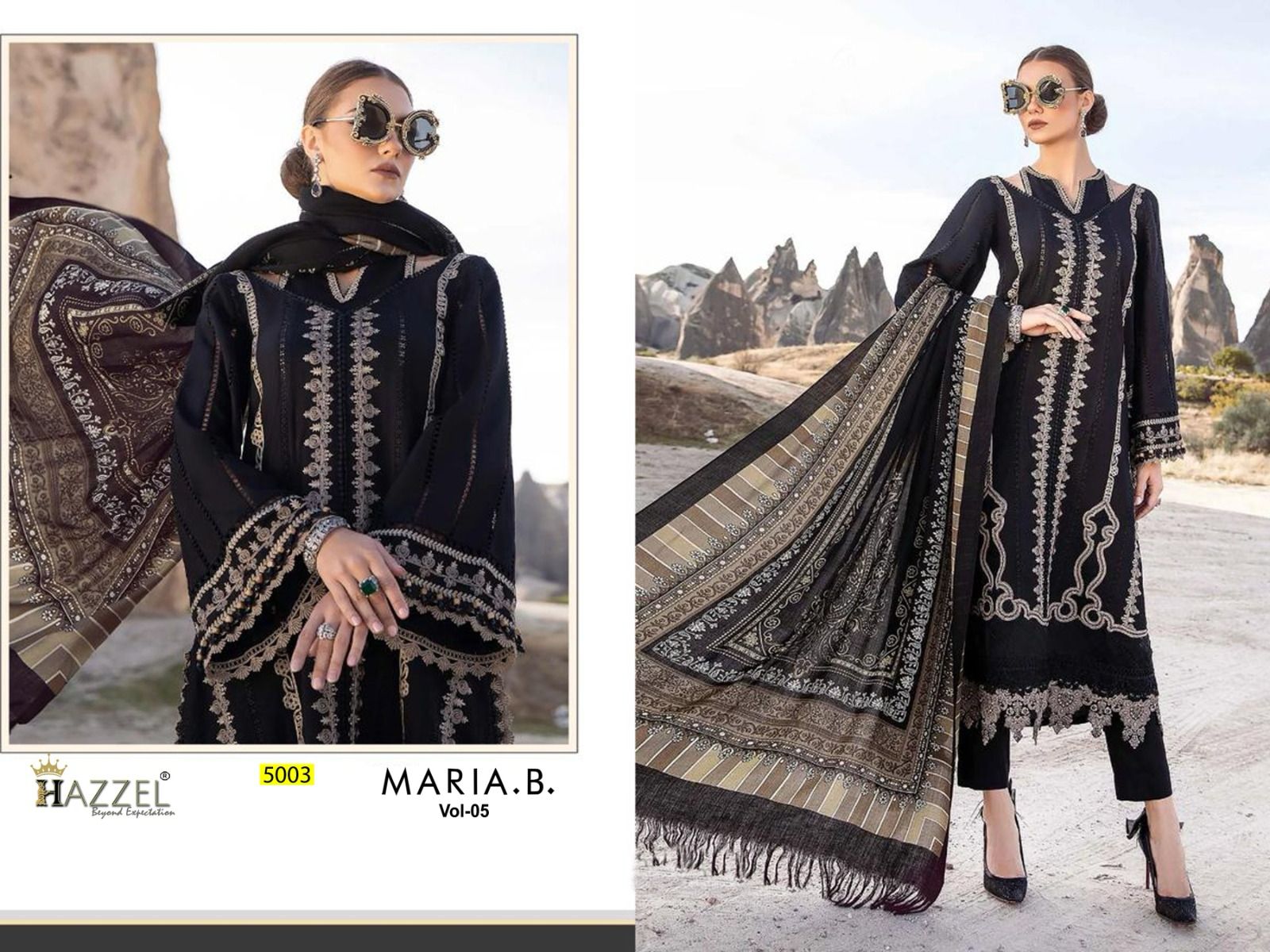 HAZZEL MARIA B VOL 5 DESIGNER EMBROIDERY SUITS