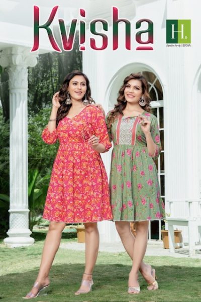 HIRWA KVISHA COTTON SHORT KURTI WHOLESALER IN SURAT