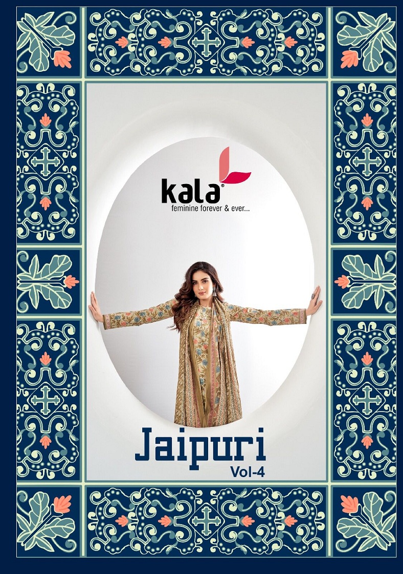 KALA JAIPUR VOL 4 READYMADE KURTI PANT WITH DUPATTA WHOLESALER IN SURAT