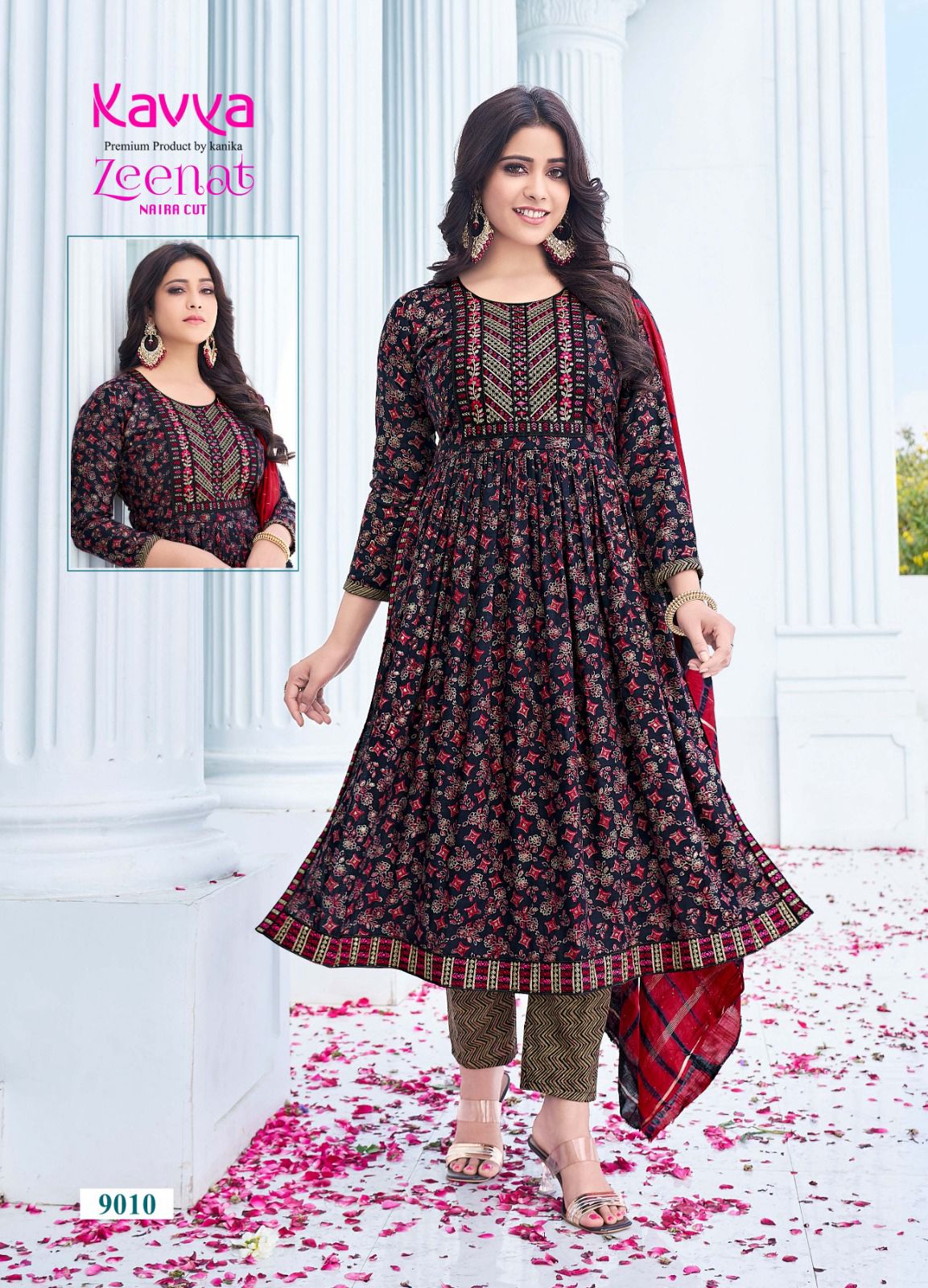 KAVYA ZEENAT VOL 9 NAIRA CUT READYMADE KURTIS WHOLESALER IN SURAT