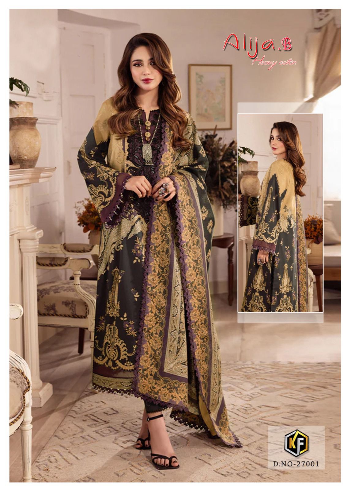 KEVAL FAB ALIJA B VOL 27 COTTON KARACHI SUITS