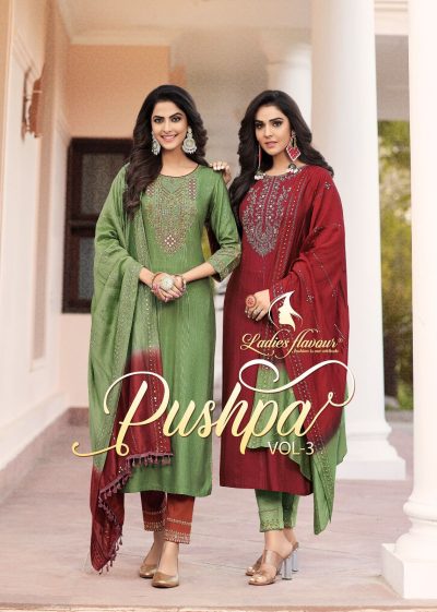 LADIES FLAVOUR PUSHPA VOL 3 KURTIS WHOLESALER