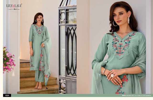 LILY & LALI AARYA EMBROIDERY READYMADE KURTI DISTRIBUTOR IN SURAT