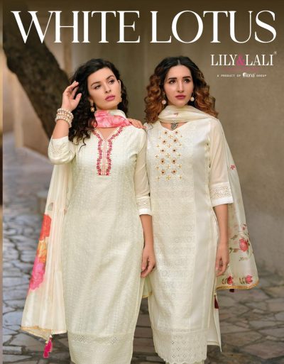 LILY & LALI WHITE LOTUS READYMADE KURTI CATALOGUE SUPPLIER IN SURAT