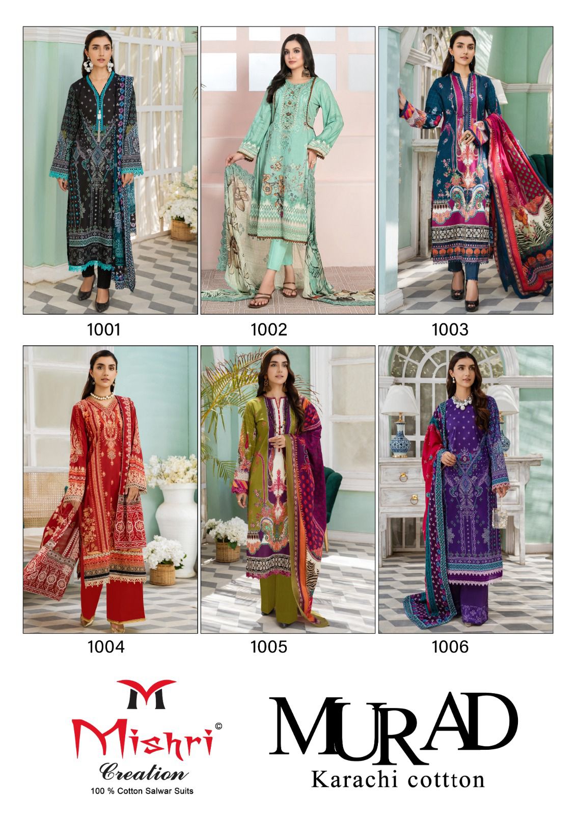 MISHRI CREATION MURAD VOL 1 KARACHI COTTON SUIT WHOLESALER IN SURAT