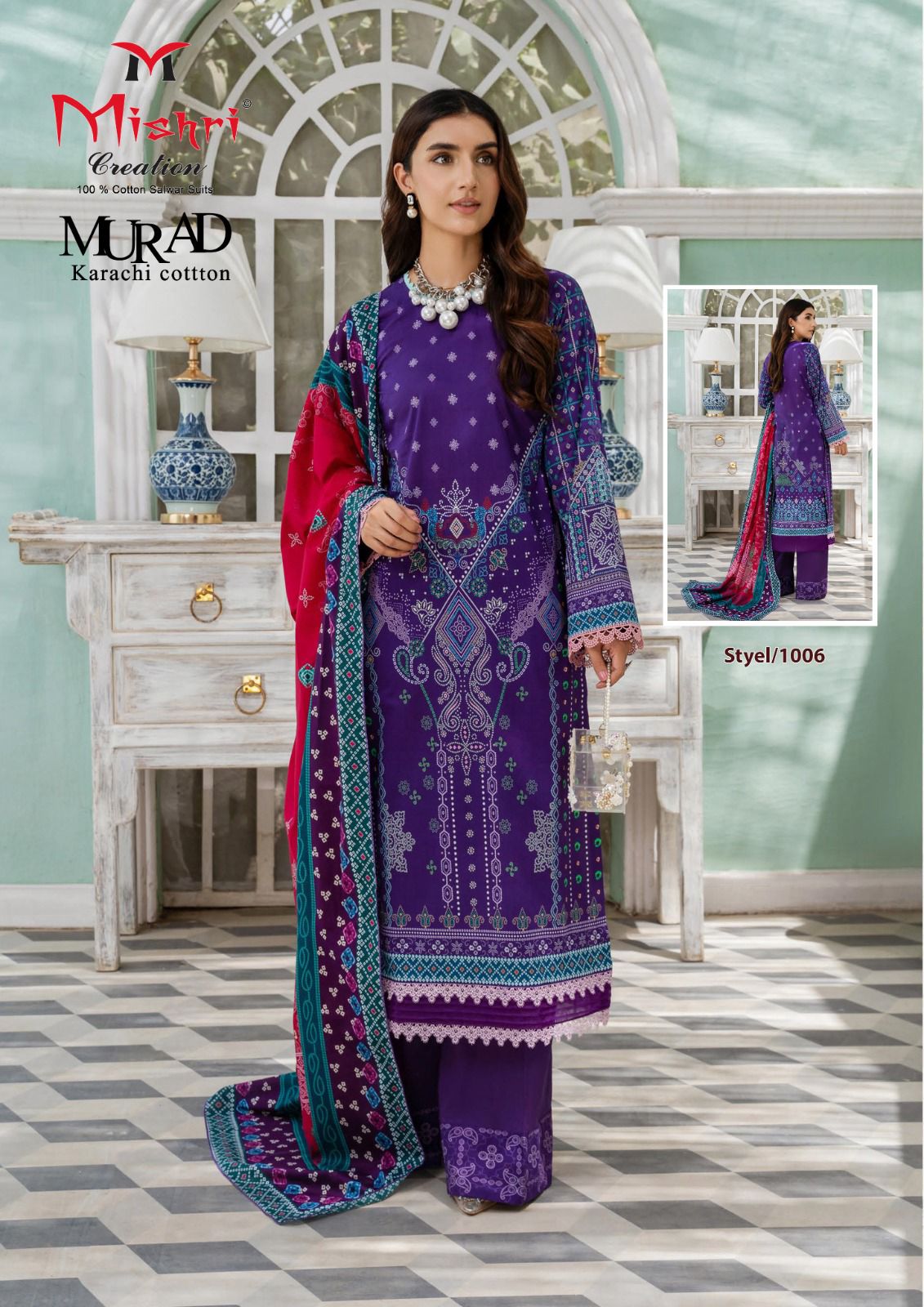 MISHRI CREATION MURAD VOL 1 KARACHI COTTON SUIT WHOLESALER IN SURAT