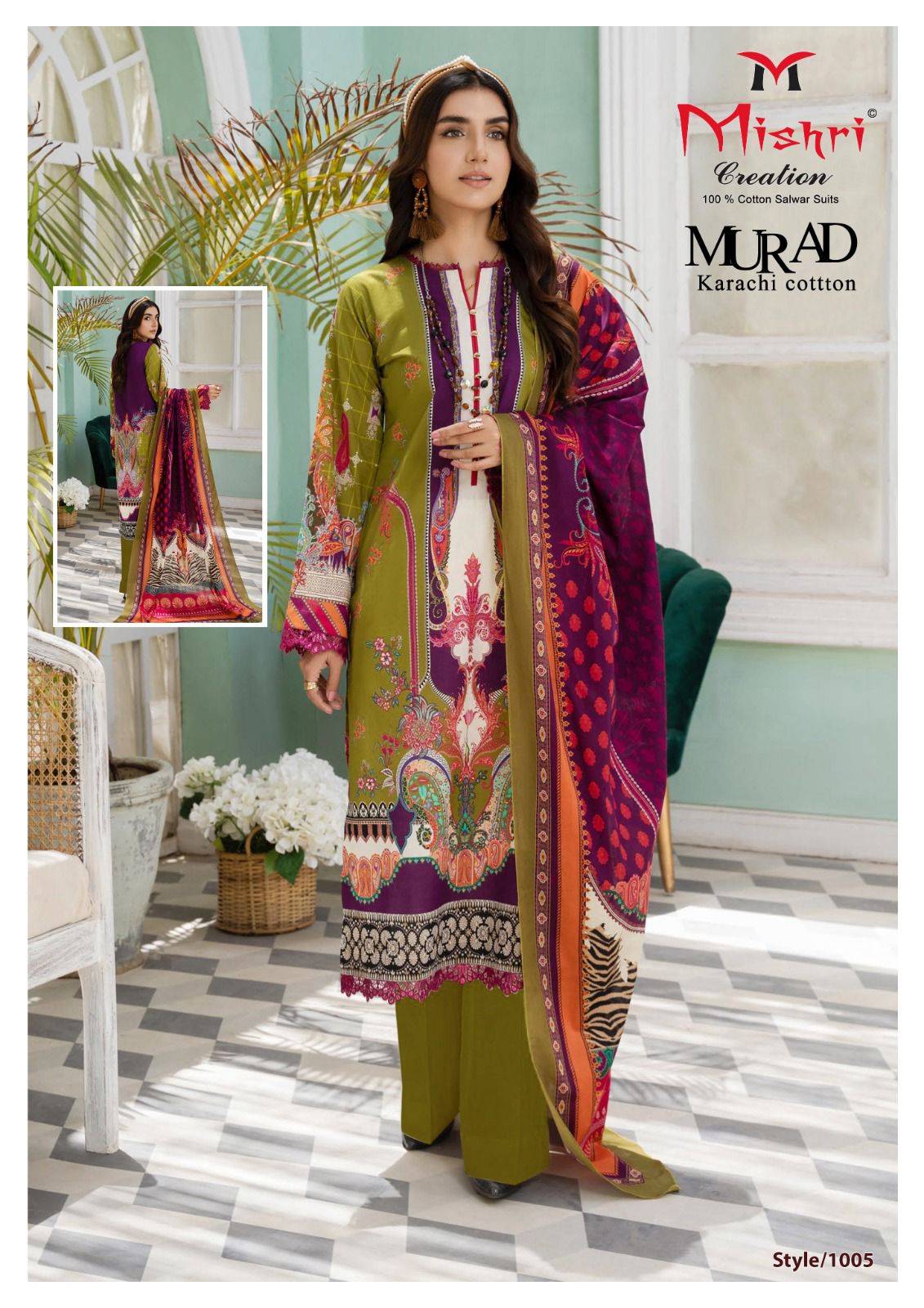 MISHRI CREATION MURAD VOL 1 KARACHI COTTON SUIT WHOLESALER IN SURAT