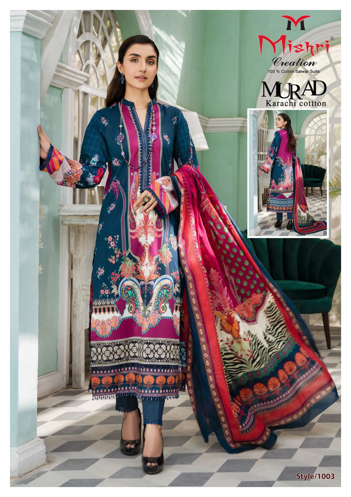 MISHRI CREATION MURAD VOL 1 KARACHI COTTON SUIT WHOLESALER IN SURAT