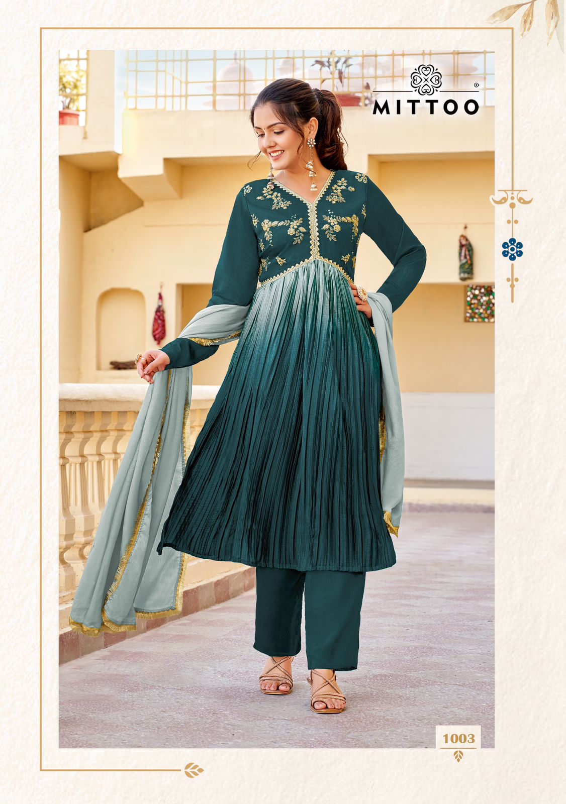 MITTOO KALIKA READYMADE EMBROIDERY KURTIS SUPPLIER IN SURAT