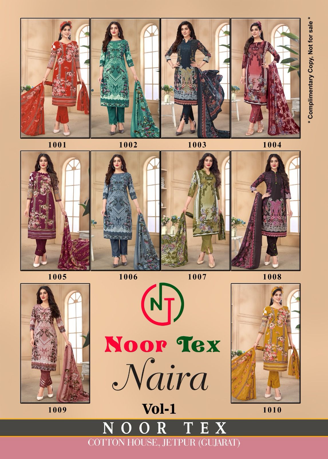 NOOR TEX NAIRA VOL 1 PURE COTTON SUITS