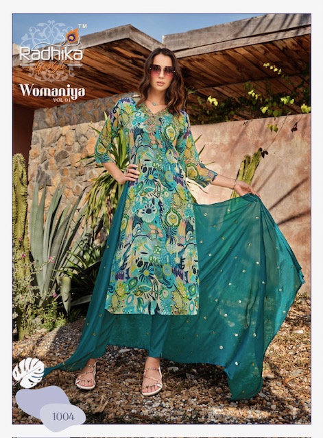 RADHIKA LIFESTYLE WOMANIYA VOL 1 READYMADE KURTI WHOLESALER IN SURAT