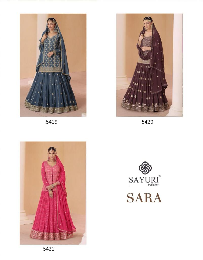 SAYURI DESIGNER SARA GEORGETTE SALWAR SUIT WHOLESALER IN SURAT