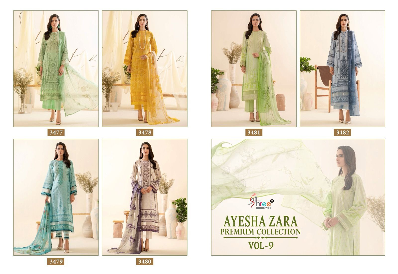 SHREE FABS AYESHA ZARA PREMIUM COLLECTION VOL 9 SALWAR SUIT SUPPLIER IN SURAT