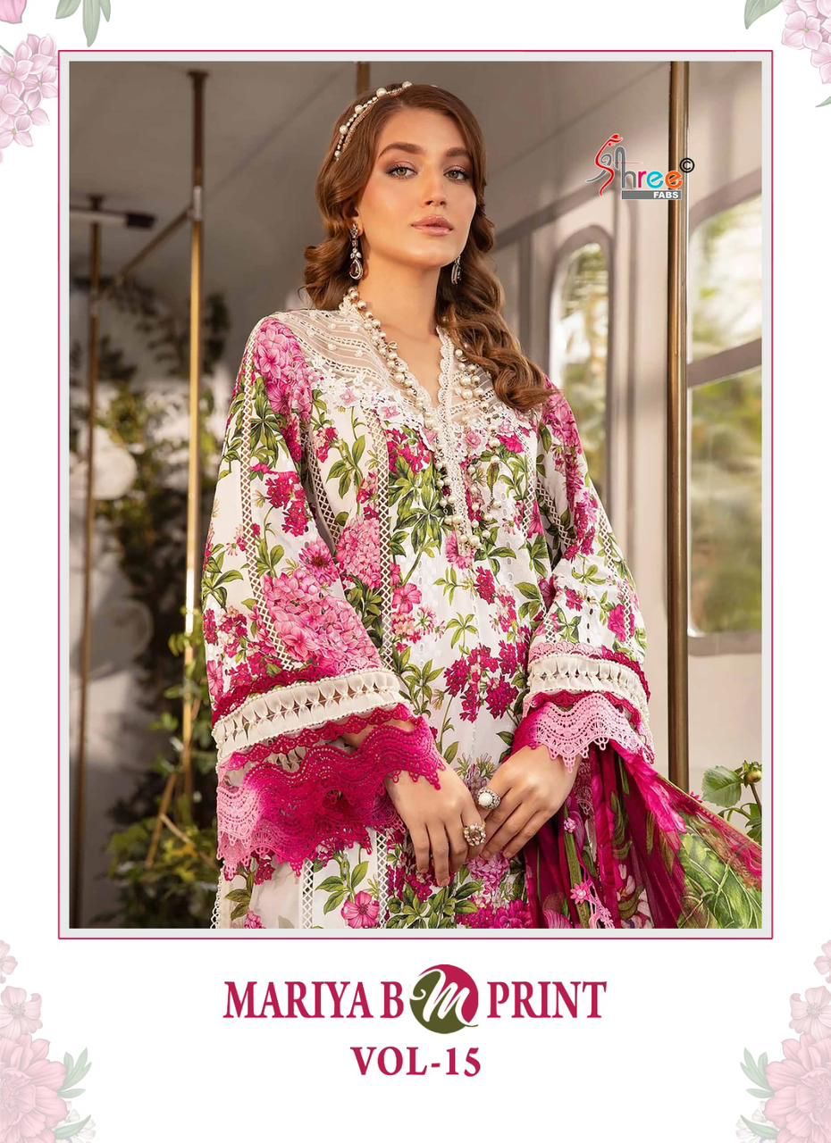 SHREE FABS MARIYA B M PRINT VOL 15 SALWAR SUIT WHOLESALER IN SURAT