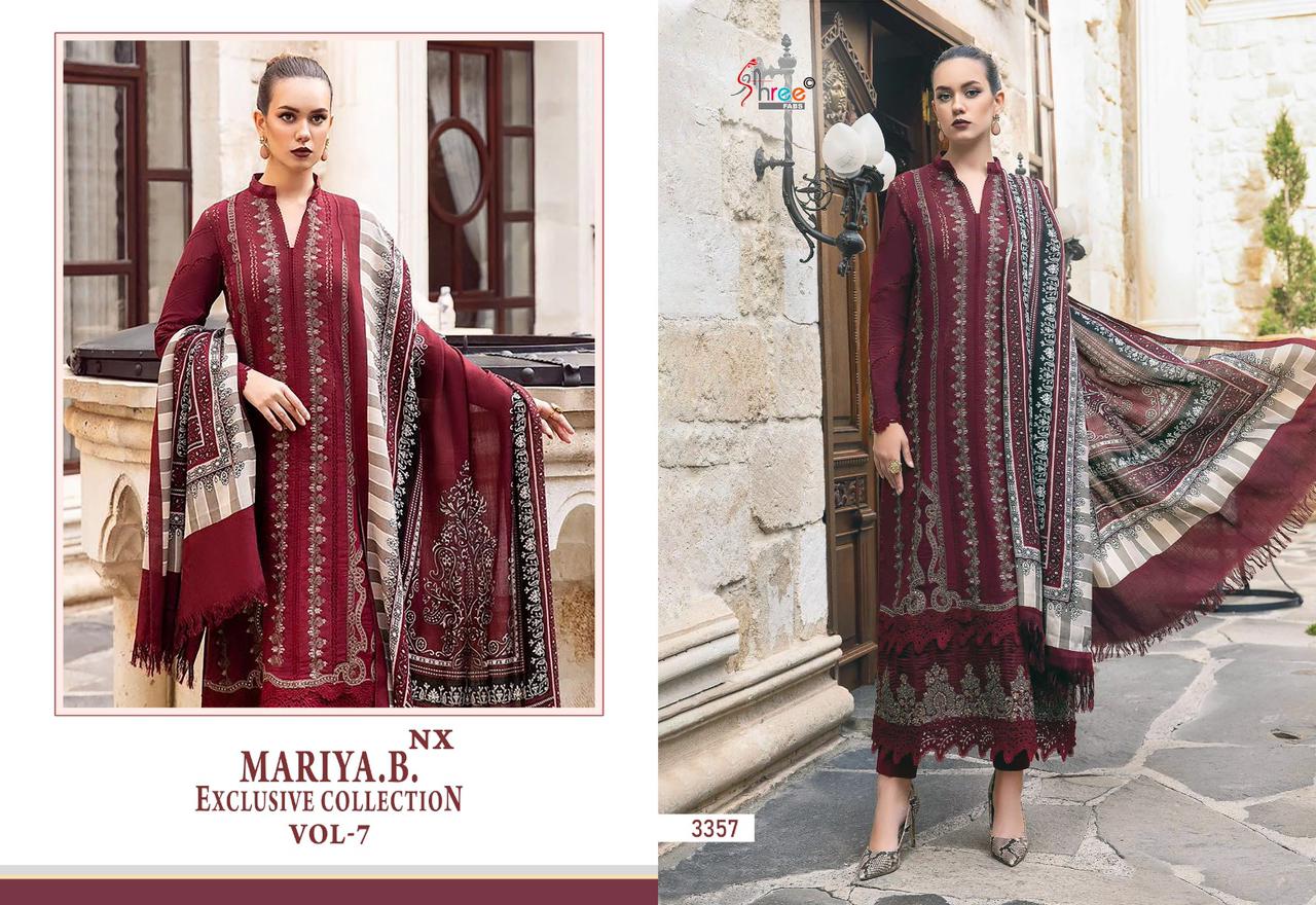 SHREE FABS MARIYA B VOL 7 NX PAKISTANI SUITS EXCLUSIVE COLLECTION