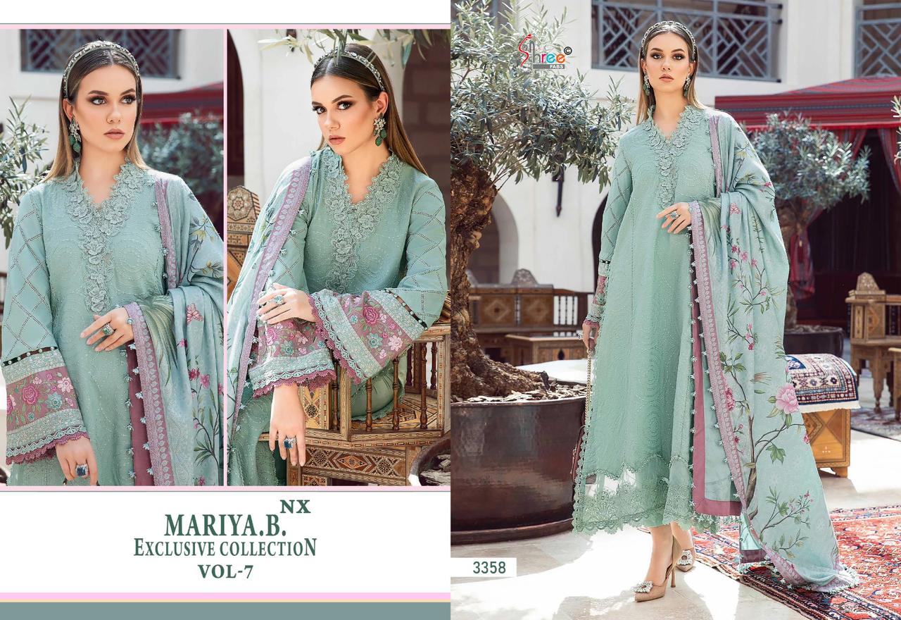 SHREE FABS MARIYA B VOL 7 NX PAKISTANI SUITS EXCLUSIVE COLLECTION