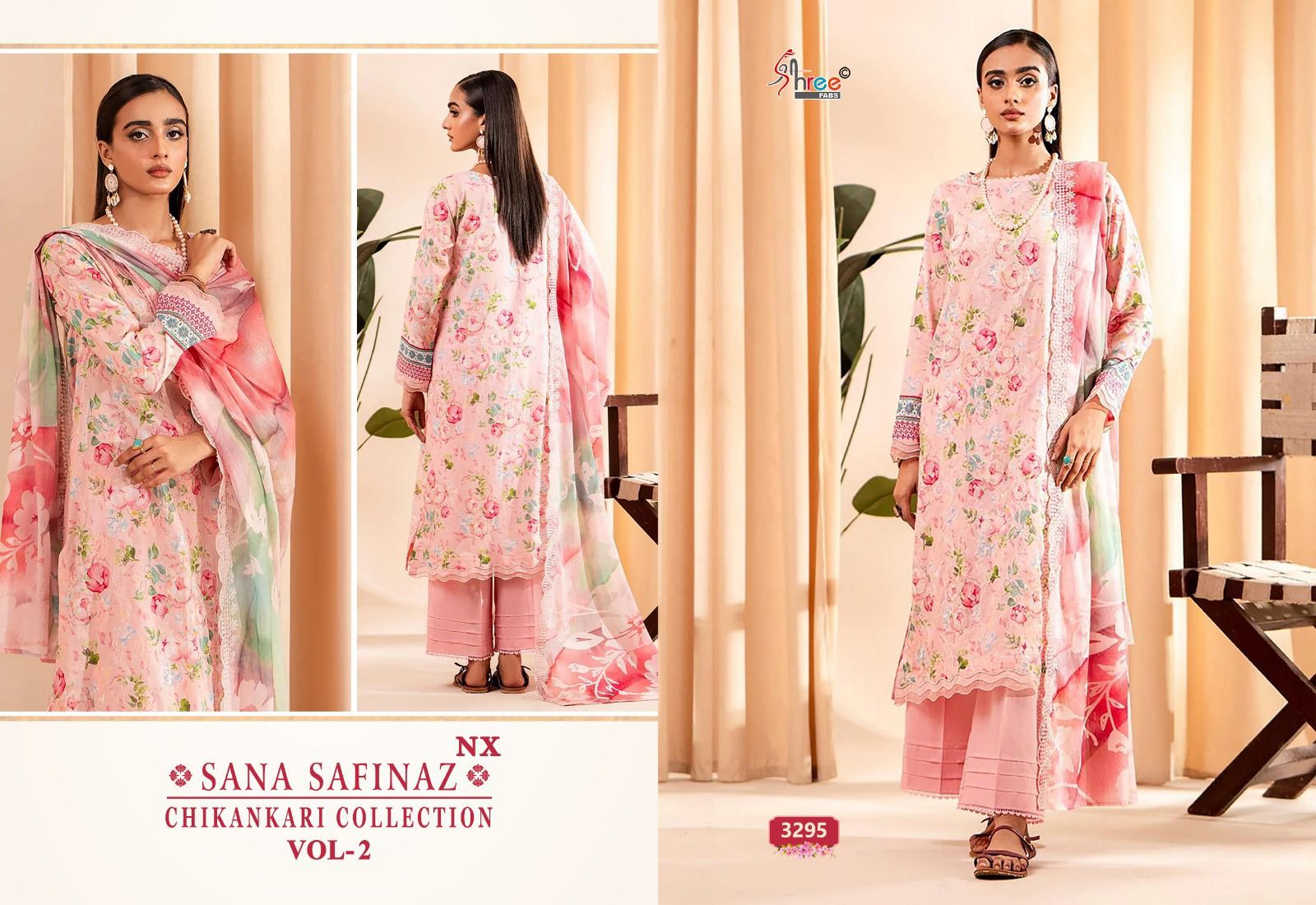 SHREE FABS SANA SAFINAZ CHIKANKARI COLLECTION VOL 2 NX